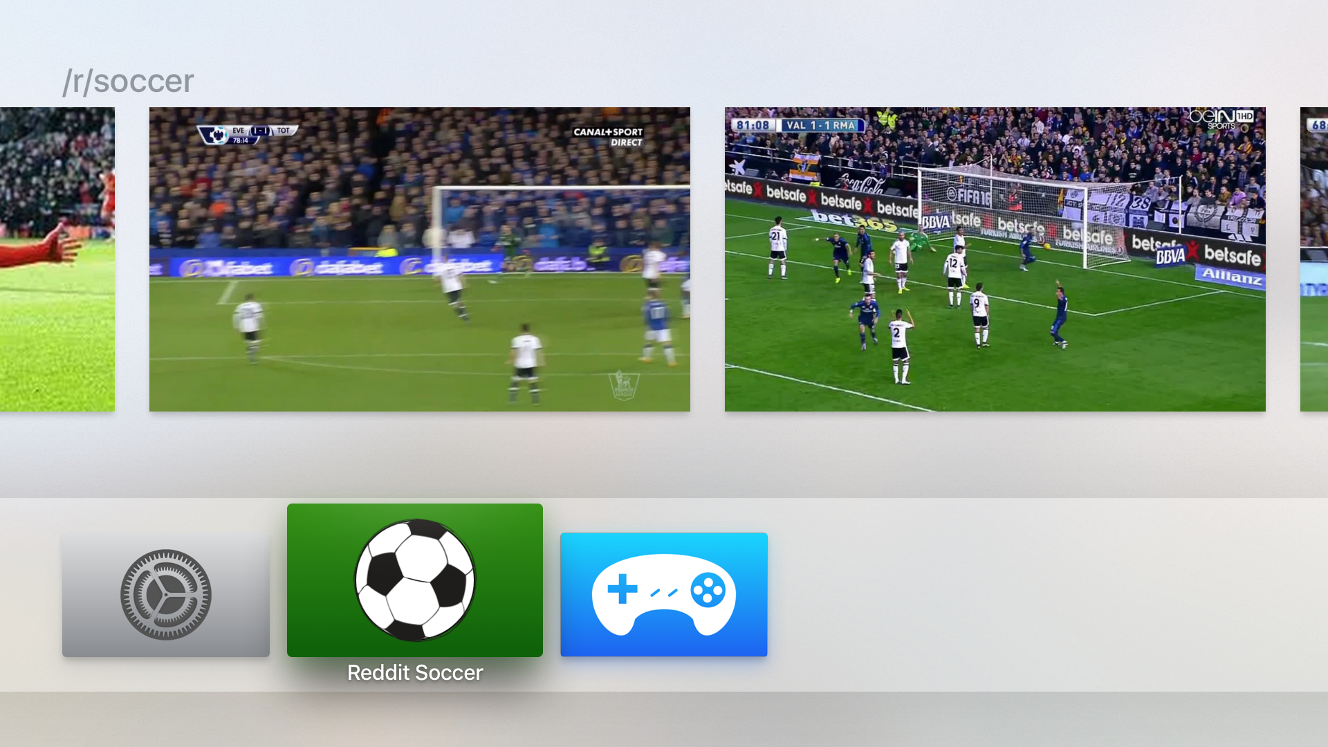 Soccer TV for AppleTV by buenaonda